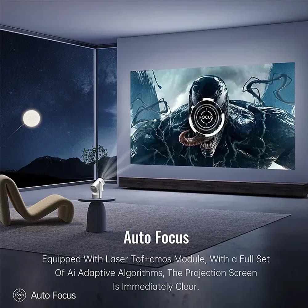 Proiettore Smart Portatile 3D Integrato con Controllo Touch LED LCD Android 13, 1080p Home Theater 4K WiFi per Istruzione e Business - Modello 2026