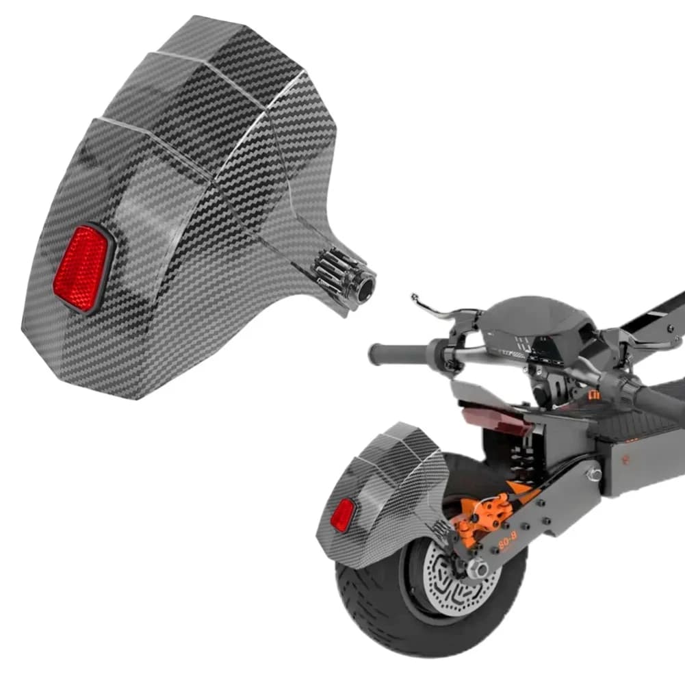 Parafango Posteriore Progettato Specificamente per Scooter KUKIRIN G3 e G4 con Strisce Riflettenti e Design in Fibra di Carbonio
