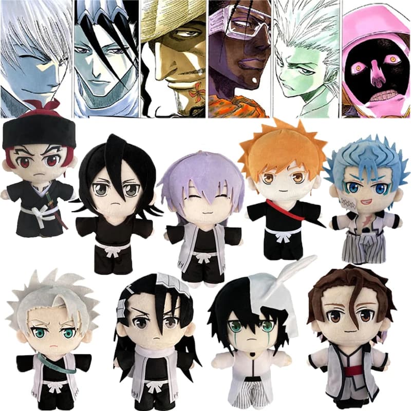 20 centimetri BLEACH Giocattoli di Peluche Ulquiorra Cifer Kuchiki Rukia Ichimaru Gin Anime Cosplay Peluche Bambola Morbido Farcito Figura Ventole Regali di Natale