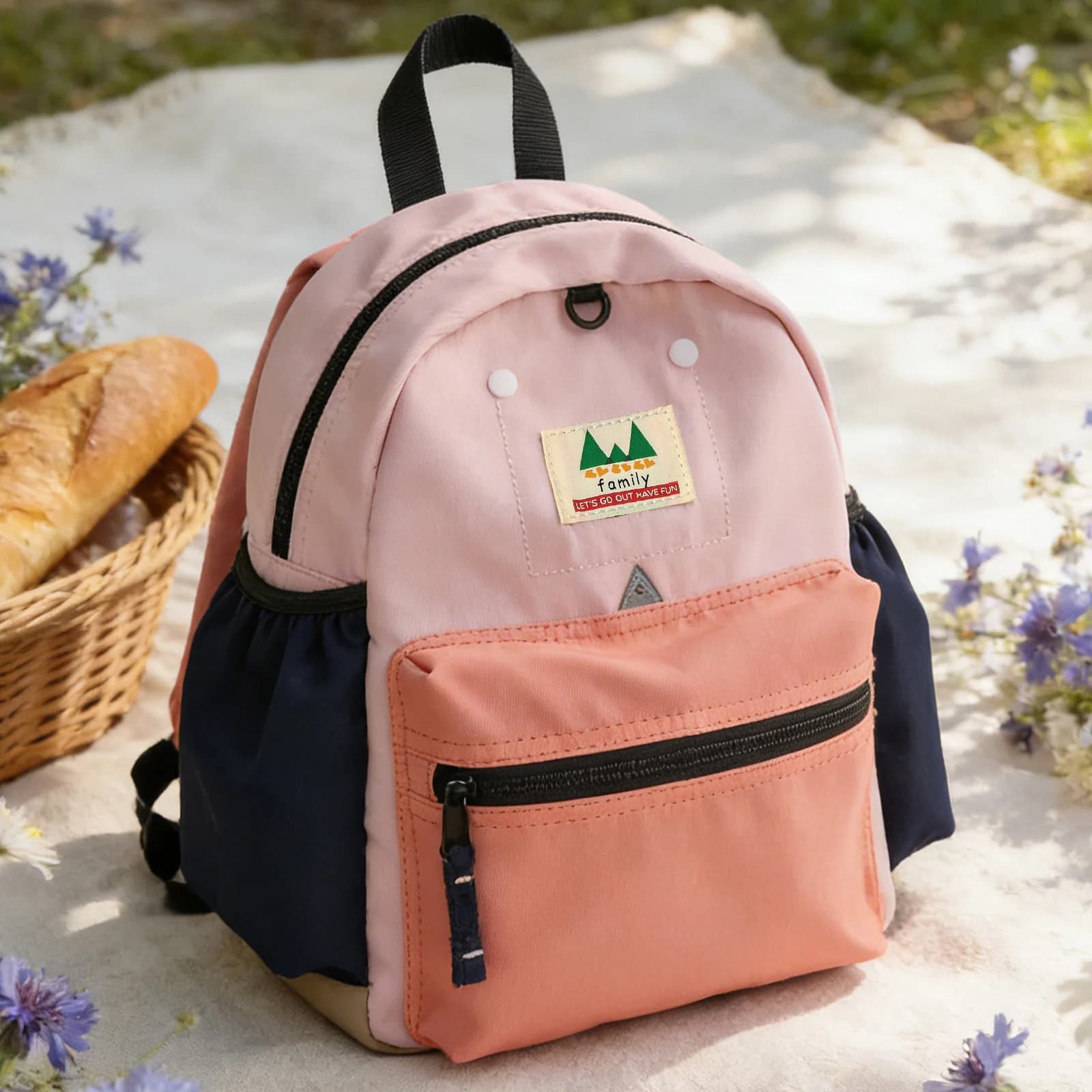 Zaino per Bambini, Zainetto per Bambini e Bambine, Borsa con Cartoni Animati, Zaino per Asilo Nido 2-6 Anni, Borsa per Libri, Zaino Scolastico