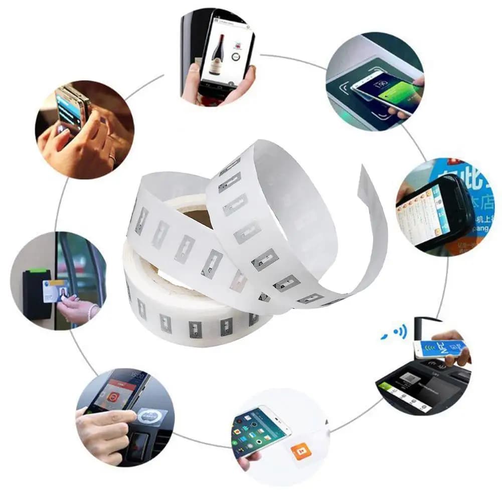 10pcs NFC Chip Ntag213 Sticker Wet Inlay 13.56MHz NTAG213 Label Antenna Wifi NFC Tag 2*1cm Wifi Tag Tag Sticker Tag Nfs NFC
