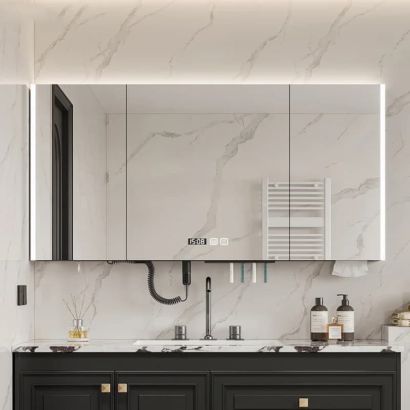 Armadio a specchio armadietto grande minimalista moderno organizzatore di gioielli donna Mini mestiere grande bagno cosmetico Gabinete compatto