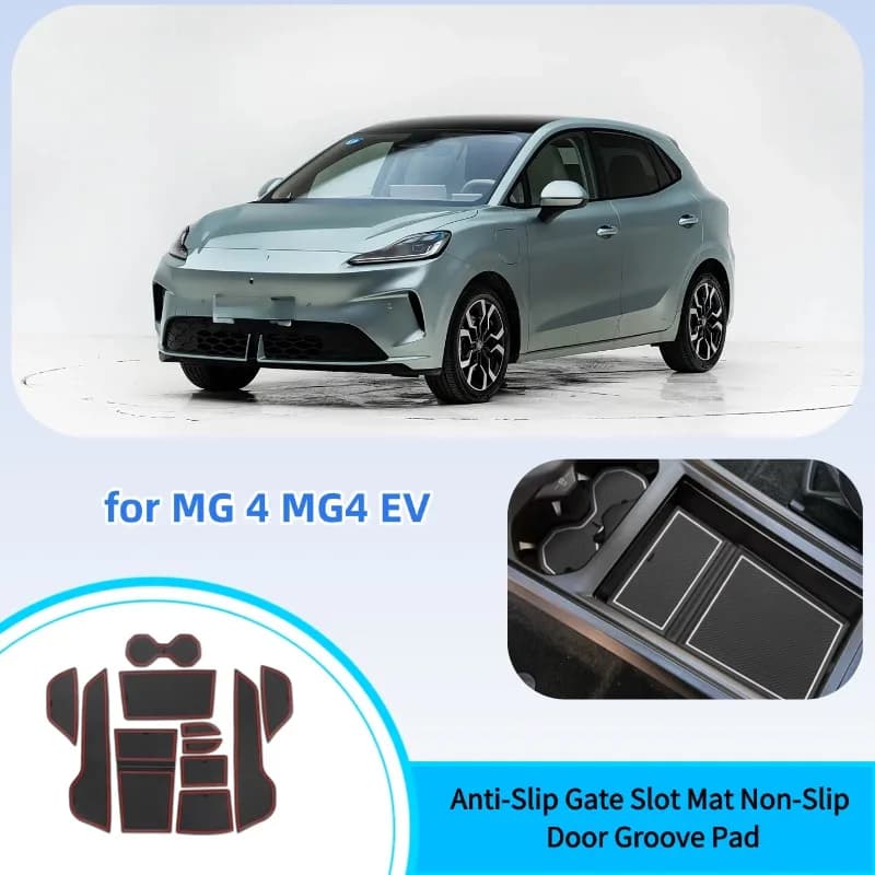 For MG 4 MG4 EV Anti-Slip Door Slot Mat Cup Holder Pad Non-slip Interior Accessories Rubber Coaster