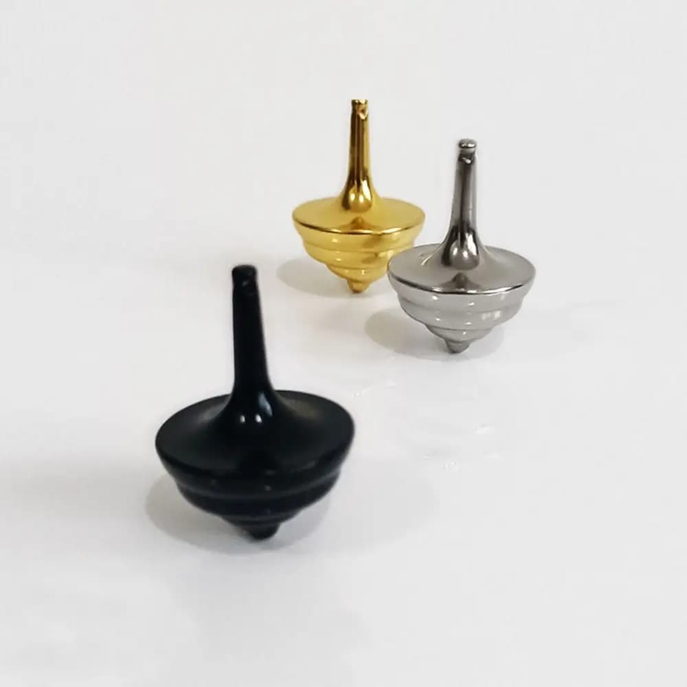 Mini giroscopio in materiale metallico in lega di zinco, equilibrio perfetto, giroscopio portatile con totem vintage di precisione