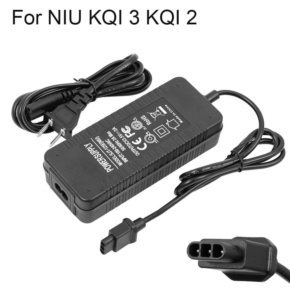 53.5V 2A Electric Scooter Battery Charger For NIU KQI 2 KQI 3 Lithium Battery Electric Bike Durable Chargering Repair Parts