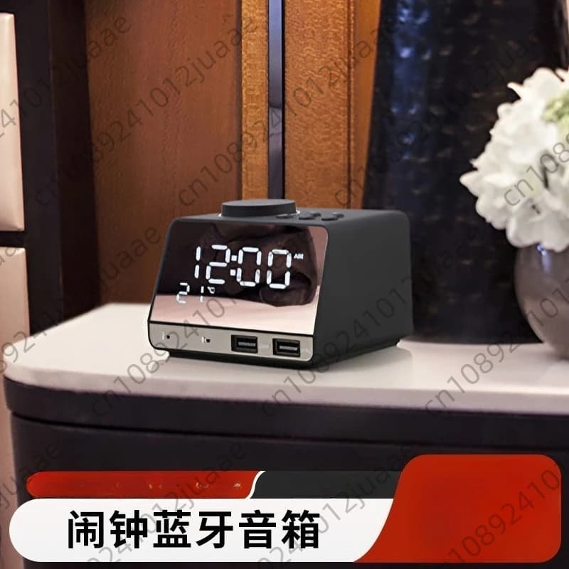 Radio Sveglia K11 Compatibile con Bluetooth, Altoparlante con 2 Porte USB, Orologio Digitale LED, Decorazione per Casa, Orologio da Tavolo