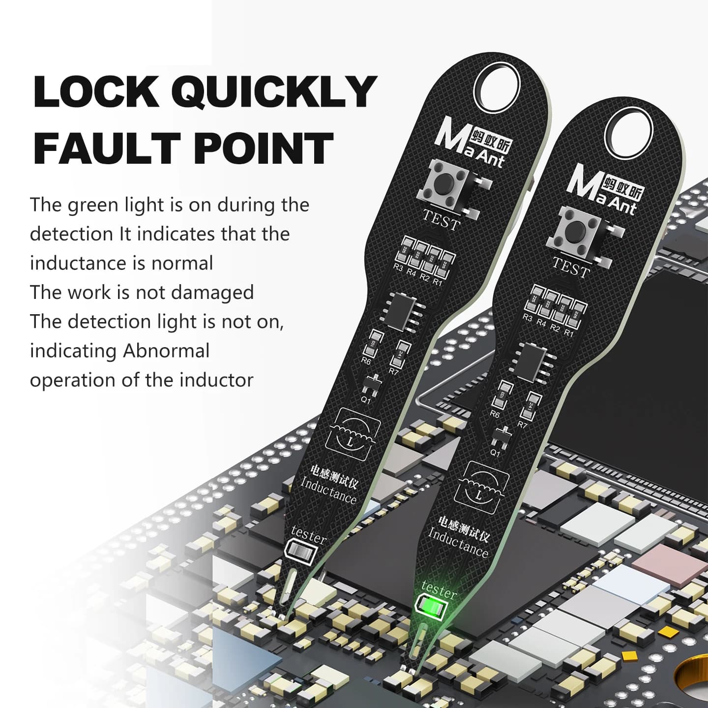 MaAnt M093 M093B Tester coil motherboard detector tool for repair PC Electromagnetic Induction Quick control faults