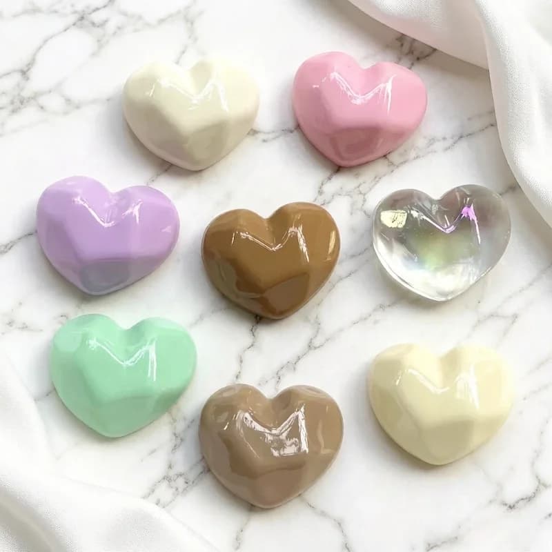20pcs heart-shaped rhinestones suitable for jewelry making DIY charm decoration