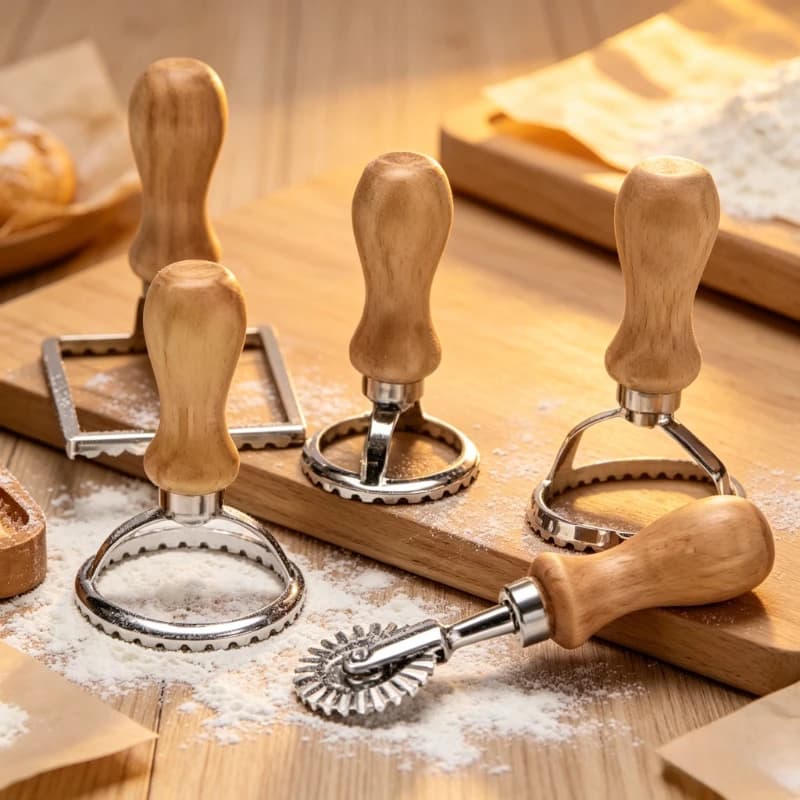 Set di Stampi per Ravioli in Acciaio Inossidabile, Pressa per Pasta, Stampo per Ravioli, Rotella per Pasta, Set di Stampi per Ravioli, Utensile da Cucina per Pasticceria