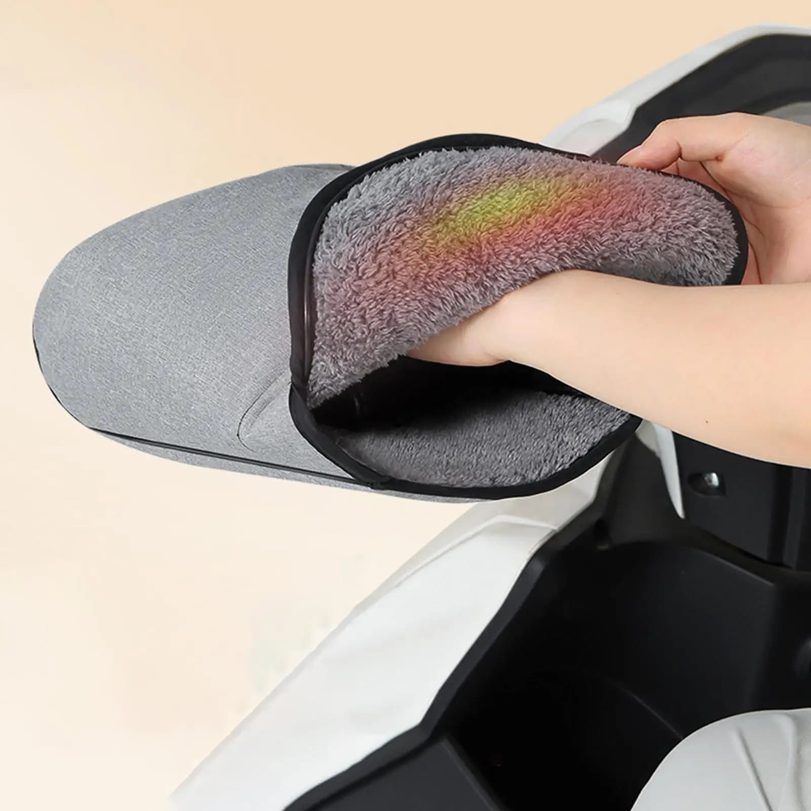 Motorcycle Handlebar Muffs Windproof Protective Warm Gloves Scooter Hand Warmer Handlebar Mittens For Women Winter Cold Weather
