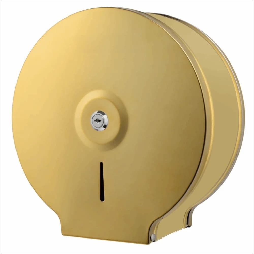 Stainless Steel Toilet Paper Dispenser Brushed Finish Lockable With Key Bath Tissue Dispenser Industrial Grade 9 Inch Roll