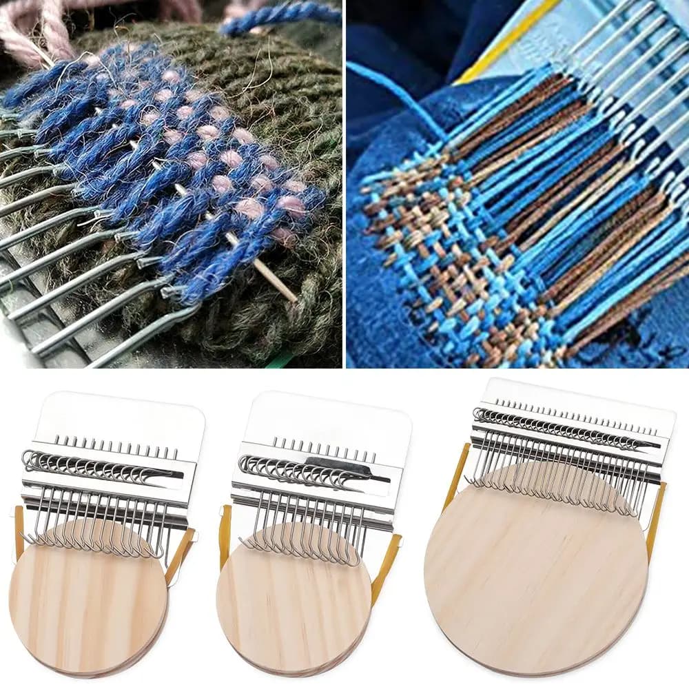 Quickly Wooden Metal DIY Textile Tools Speedweve Type Weave Tool Darning Machine Loom Small Loom Fun Mending Loom