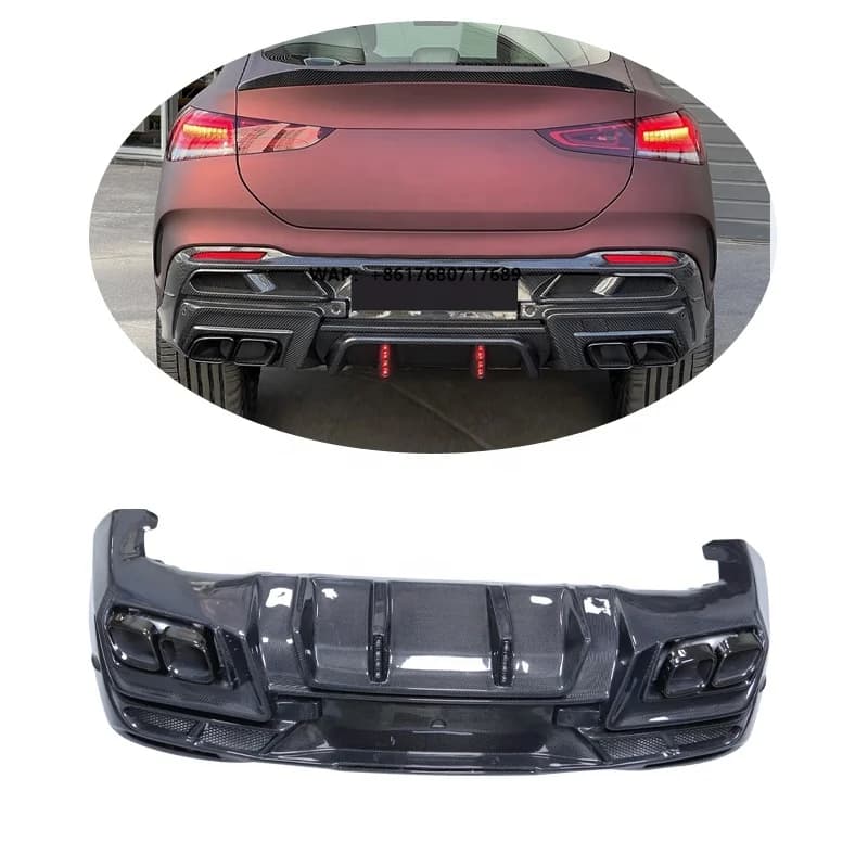 Best Selling LD Style GLE Coupe Carbon Fiber Rear Bumper Diffuser for Benz GLE350 Gle450 Gle53 GLE63 COUPE 2021~