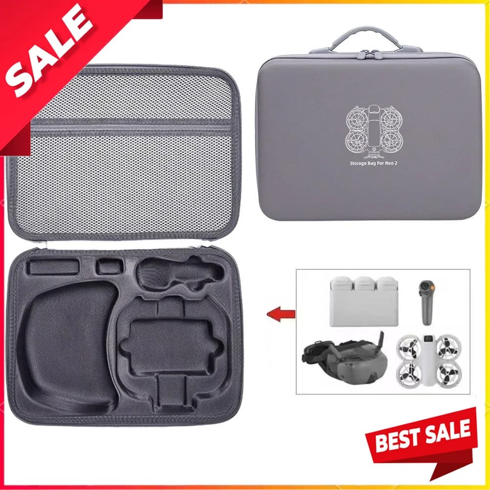 DJI Neo2 portable drone carrying bag for DJI Neo2 Motion Senso r kit with batteries and accessories, storage box