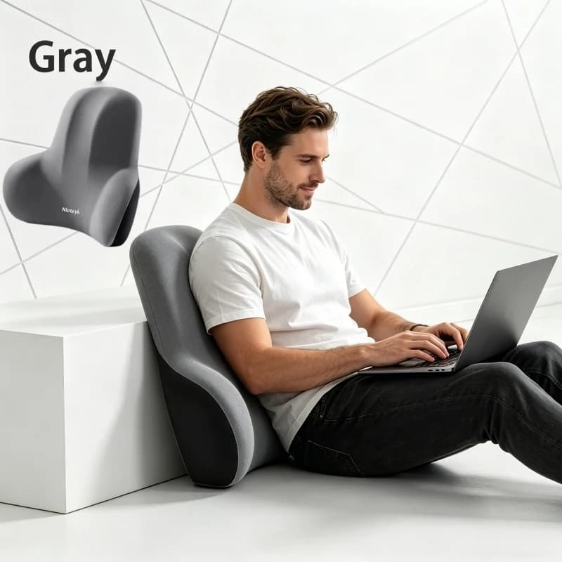 2 pz. Cuscino per il collo in memory foam per casa e auto, supporto lombare traspirante per la schiena, poggiatesta per alleviare lo stress