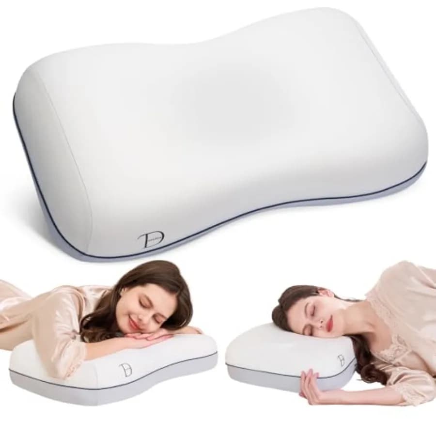 Cuscino Cervicale per Supporto Collo e Spalle, Cuscino in Memory Foam Regolabile con Altezza e Durezza Personalizzabili, Ergonomico