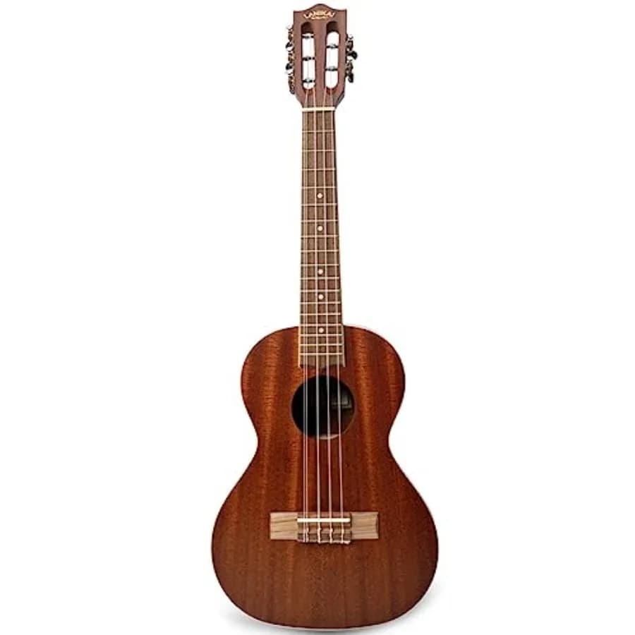 Mahogany 5-string tenor ukulele for live performance, mahogany body, natural finish, rich warm tone and enhanced sustain