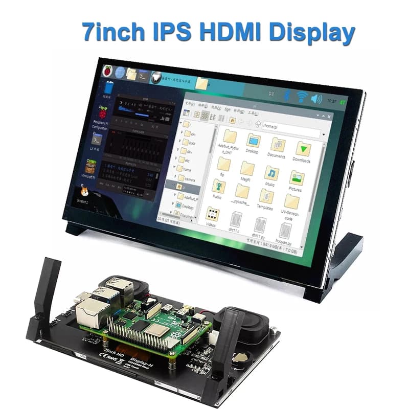 Raspberry Pi 5 Monitor touchscreen IPS da 7 pollici 1024X600 Modulo LCD compatibile HDMI Mini PC Monitor portatile per RPI 5 4B 3B + ZERO