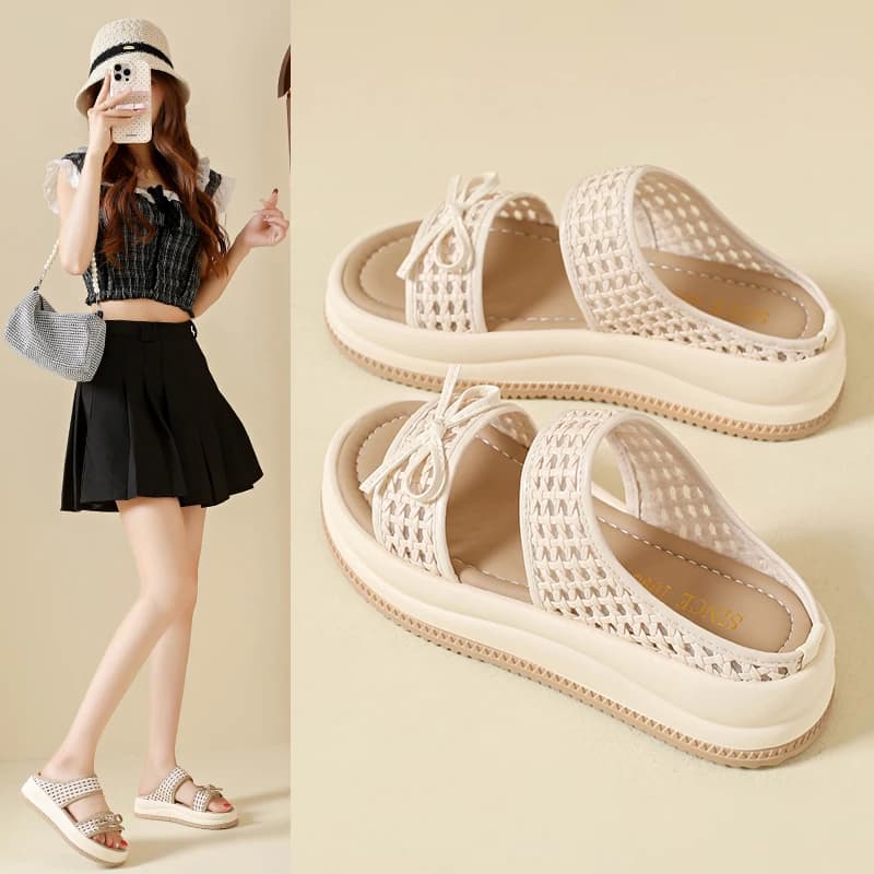 Summer Anti Slip Comfort Slippers Soft Elastic Footbed Lightweight Footwear for Shower Room and Casual Daily Outdoor Use