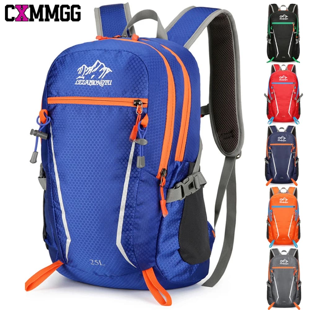 1PCS 25L Lightweight Hiking Backpack for Men Women,Water-Resistant Daypack with Hydration Bladder Sleeve & Trekking Pole Loops