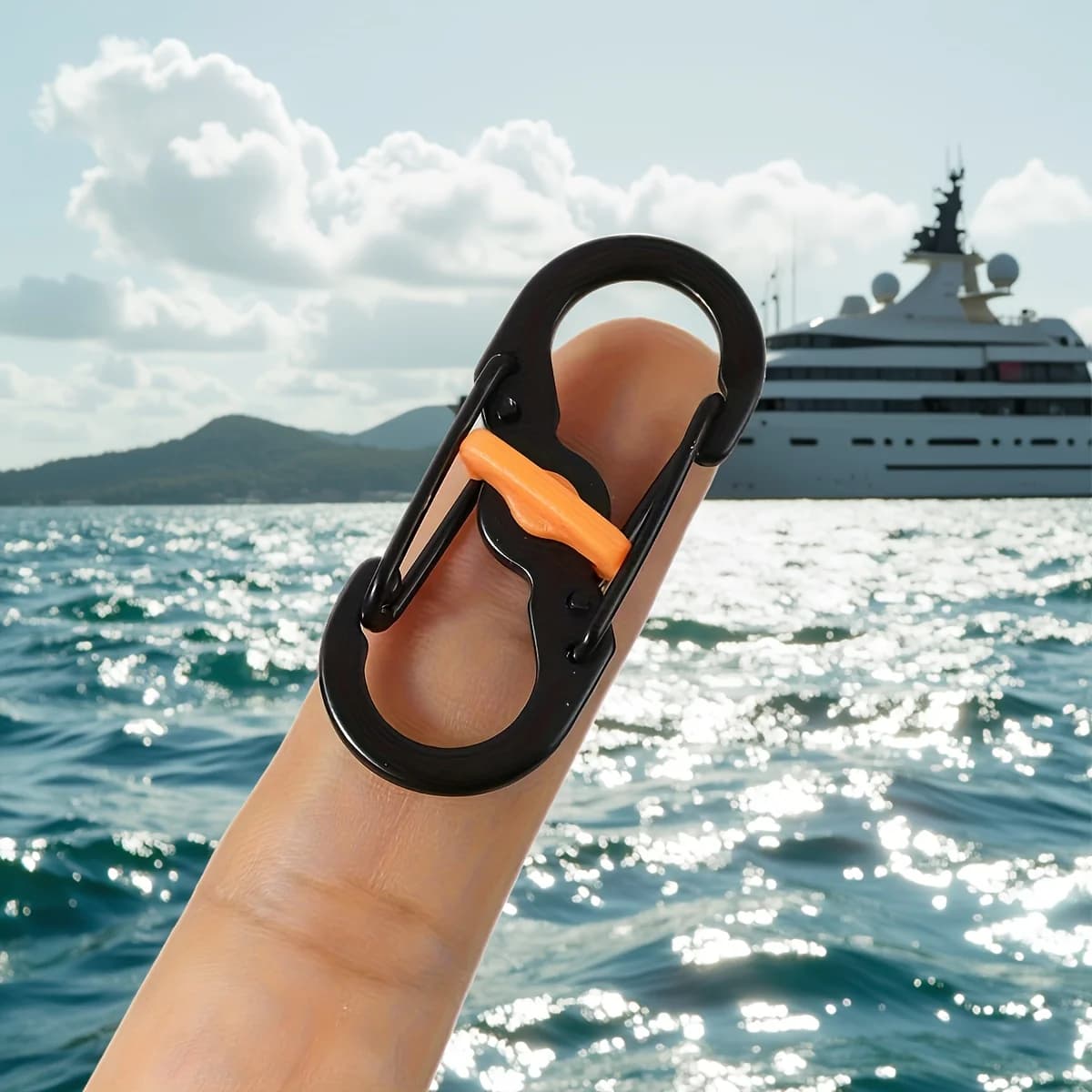 Portachiavi multifunzionale con serratura Fibbia a 8 caratteri semplice gancio rapido Fibbia per borsa da viaggio portatile creativa EDC.