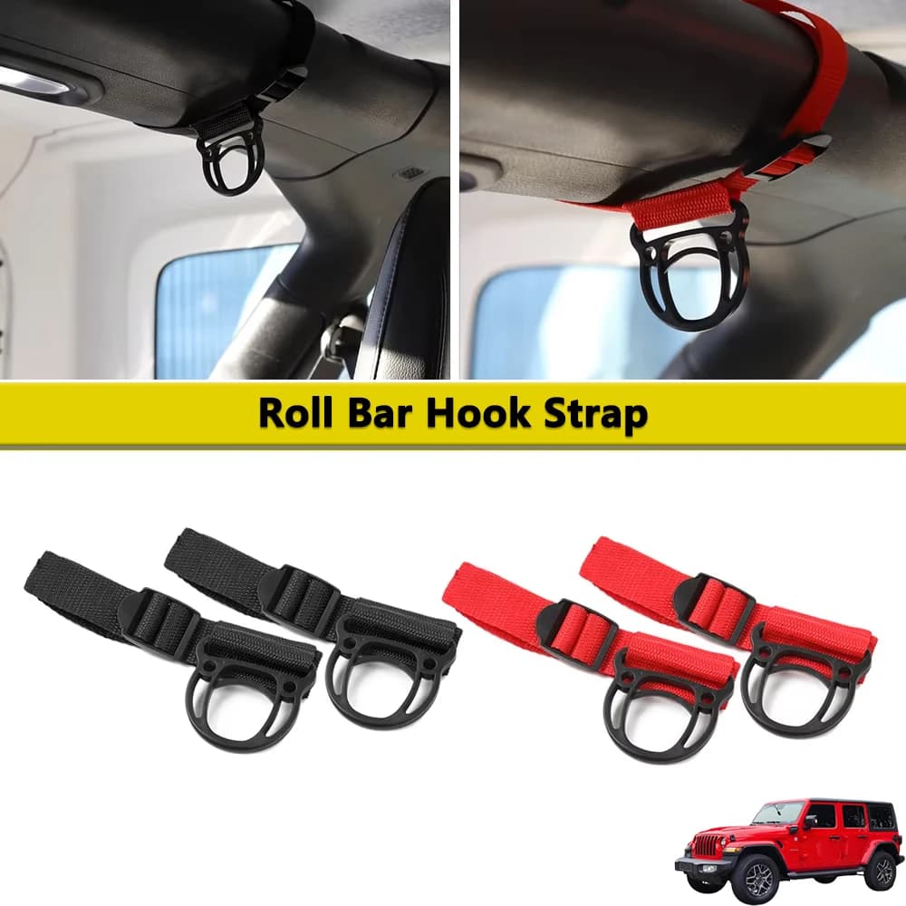 Roll Bar Appendiabiti Gancio Kit per Jeep Wrangler CJ YJ LJ TJ JK JKU JL JLU 4XE Gladiatore JT Cappotto Appeso Corda Accessori