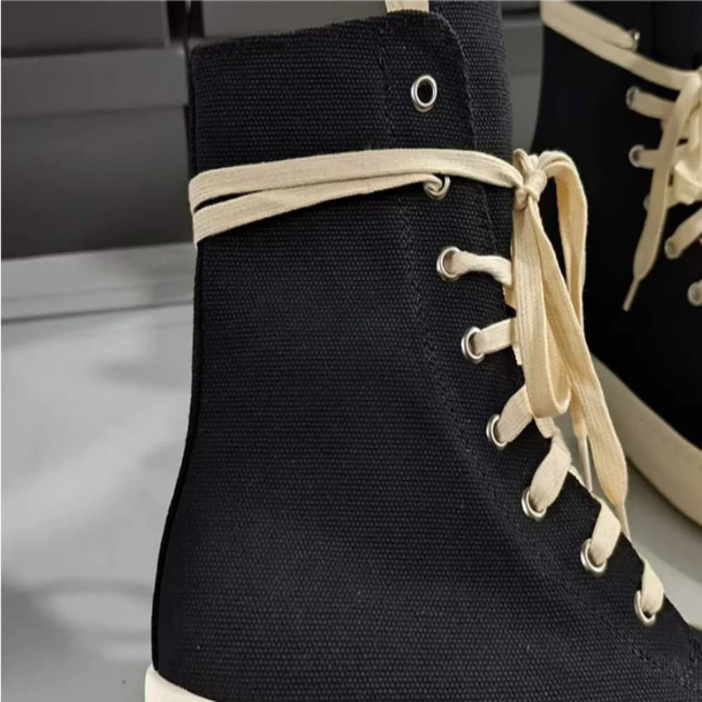 Ro Scarpe casual da uomo Scarpe di tela rosa da donna Sneaker alte Stivaletti con cerniera Stivali piatti con suola spessa Sneakers di lusso
