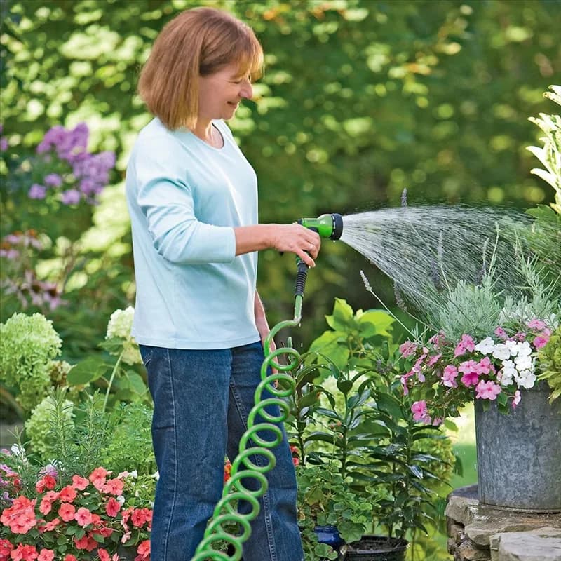 New Garden Telescopic Spring Pipe EVA Multifunctional Plastic Garden Pipe For Car Washing Water Sprays For Garden