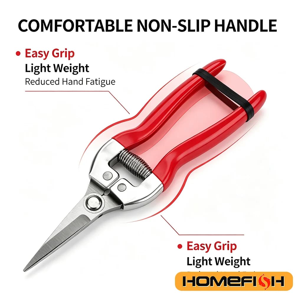 Sturdy Pruning Shears, Multipurpose Garden Scissors for Fruit Tree & Bonsai Trimming