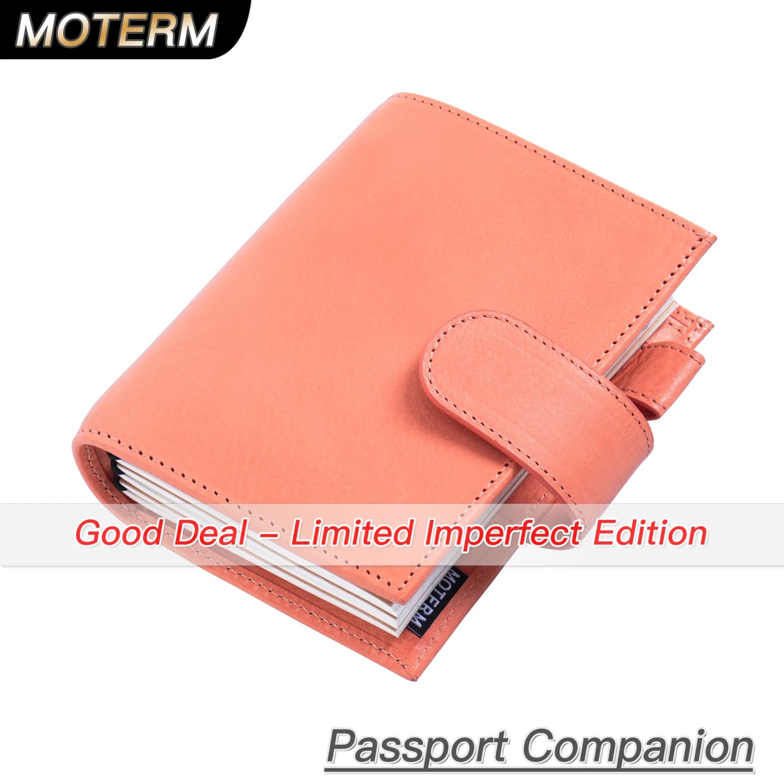 Limited Imperfect Moterm Full Grain Vegetable Tanned Leather Companion Travel Journal Passport Size Notebook Organizer Diary