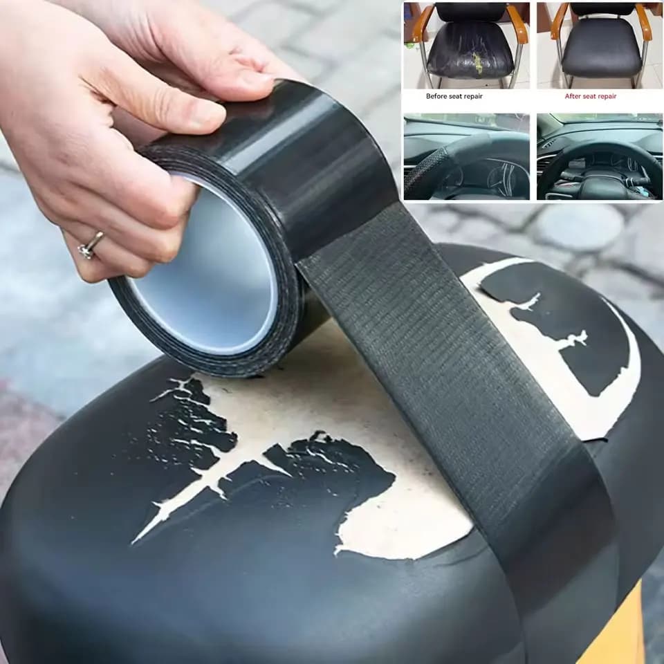 Nastro adesivo per riparazione in pelle autoadesiva per seggiolini auto per divano, borse, giacche, mobili, scarpe, toppe di pronto soccorso, toppe in pelle, nero fai da te