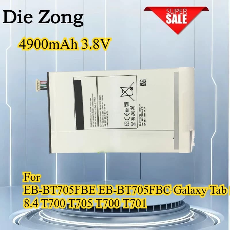 Nuova Batteria Ricaricabile per Tablet EB-BT705FBE EB-BT705FBC 4900mAh 3.8V per Samsung Galaxy Tab S 8.4 T700 T705 T700 T701 S