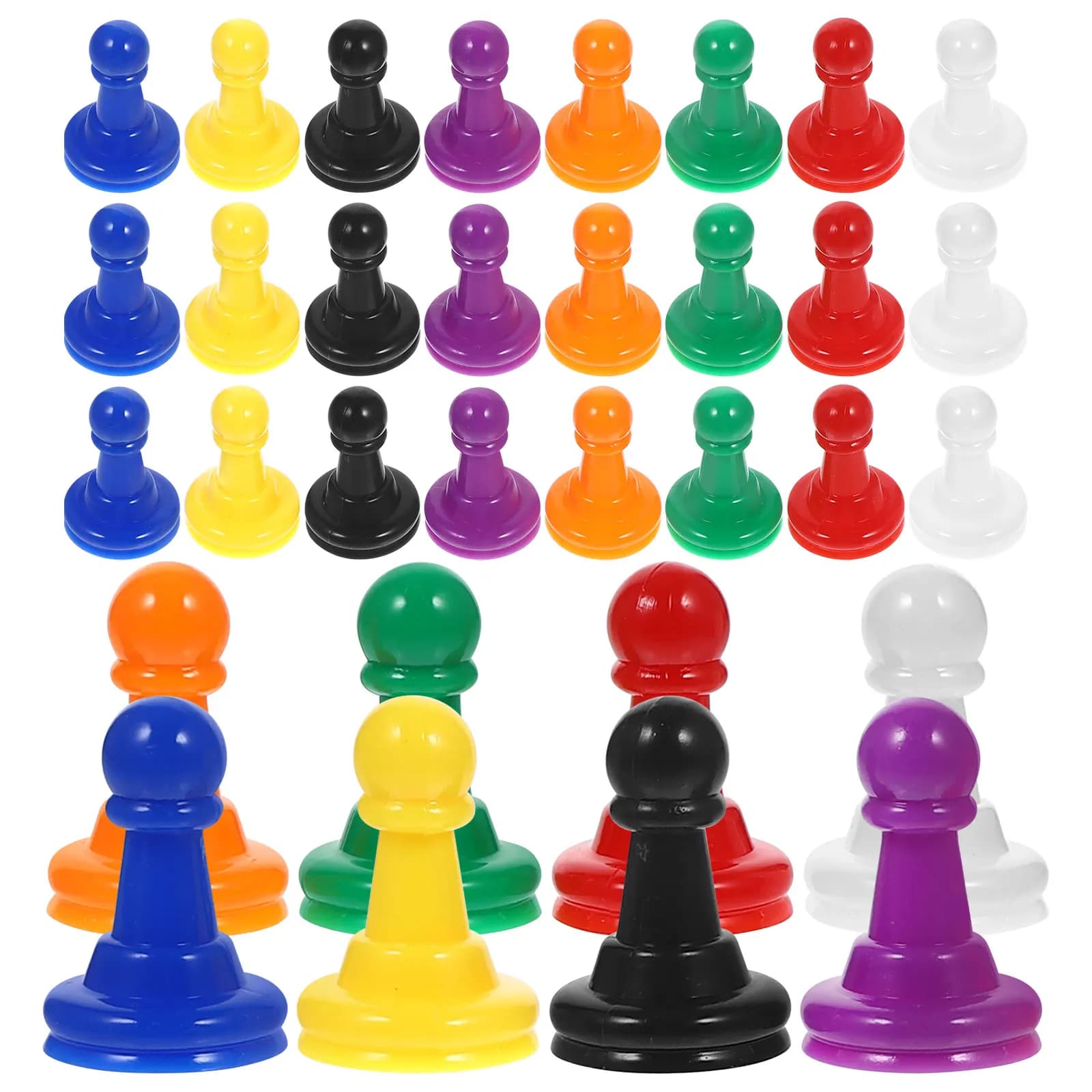 32 pezzi pezzi degli scacchi in plastica multicolore pedone giochi da tavolo accessori volo rosso giallo blu verde nero bianco viola arancione