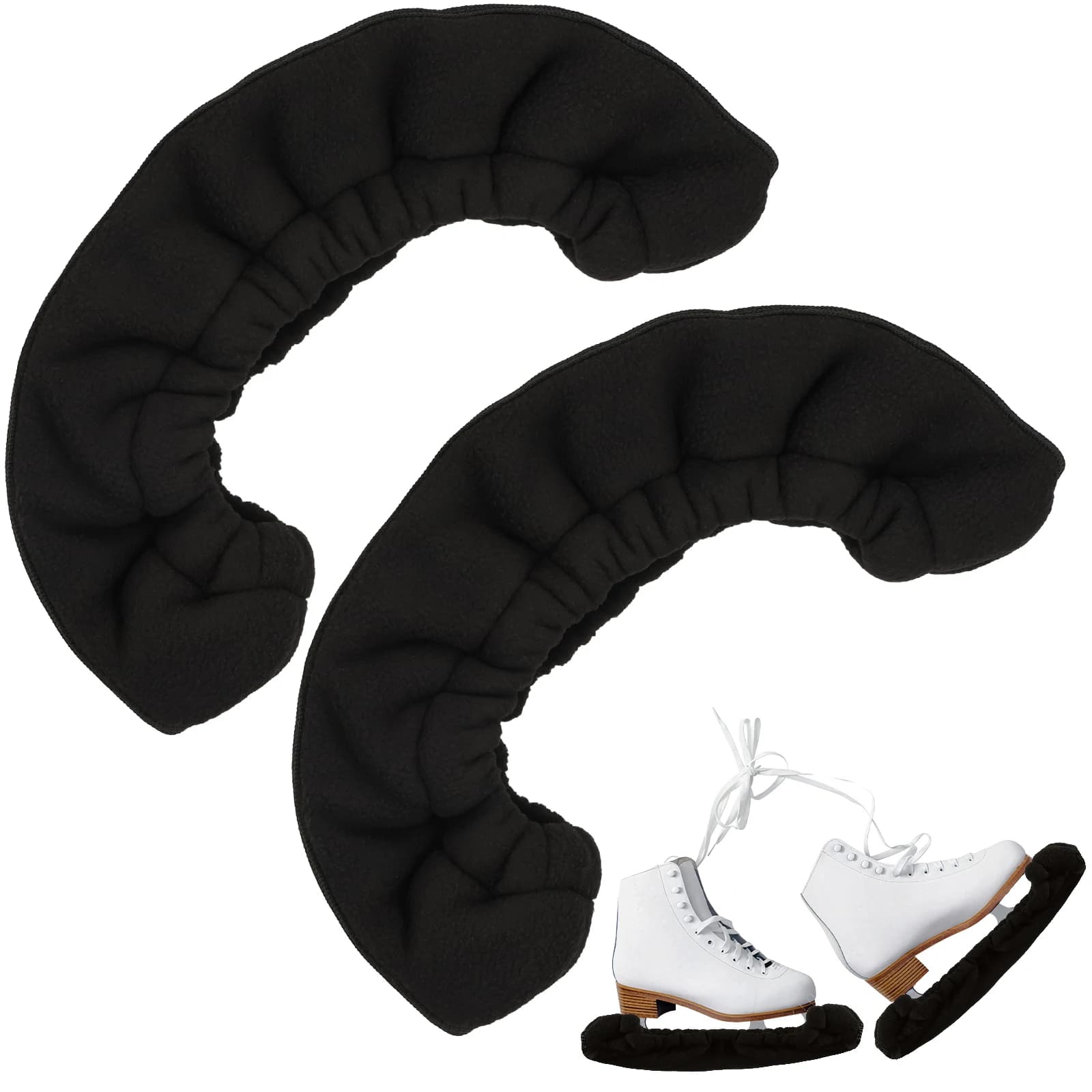 2Pcs Ice Skate Blade Cover Elastic Ice Skate Blade Soaker Absorb Moisture and Protect Blade Skate Cover for Figure Hockey Skates