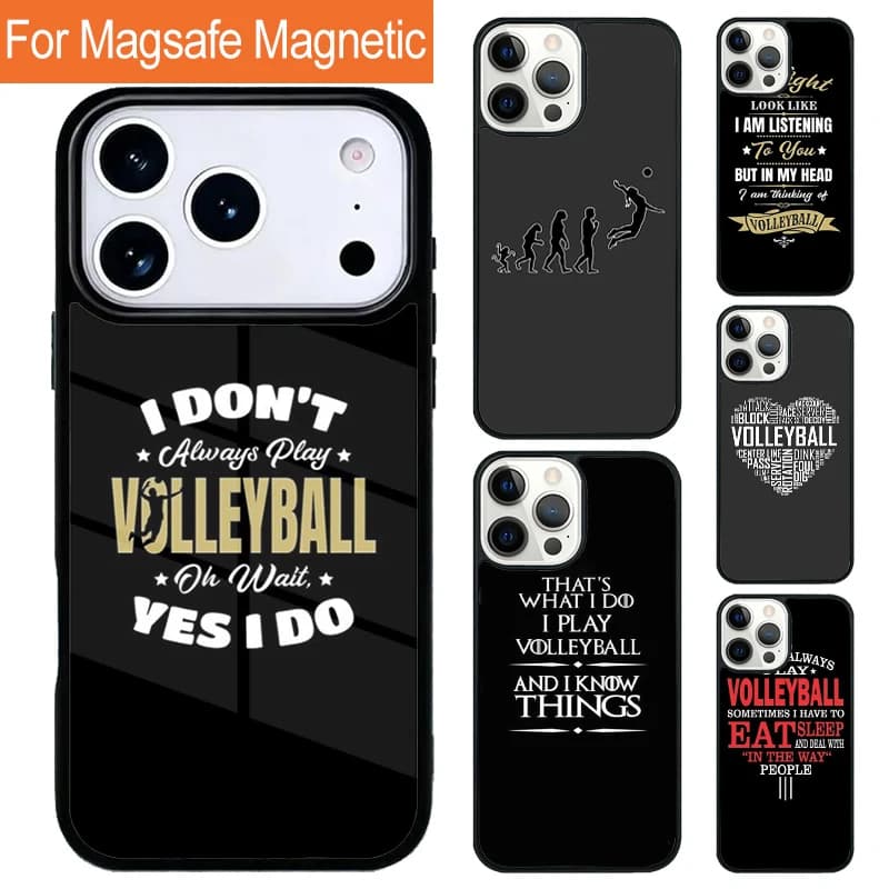 Faccio il mio lavoro: gioco a pallavolo e so di cosa si tratta. Custodia magnetica per telefono a tema pallavolo per iPhone 17 Pro 16 15 Pro Max Plus Magsafe