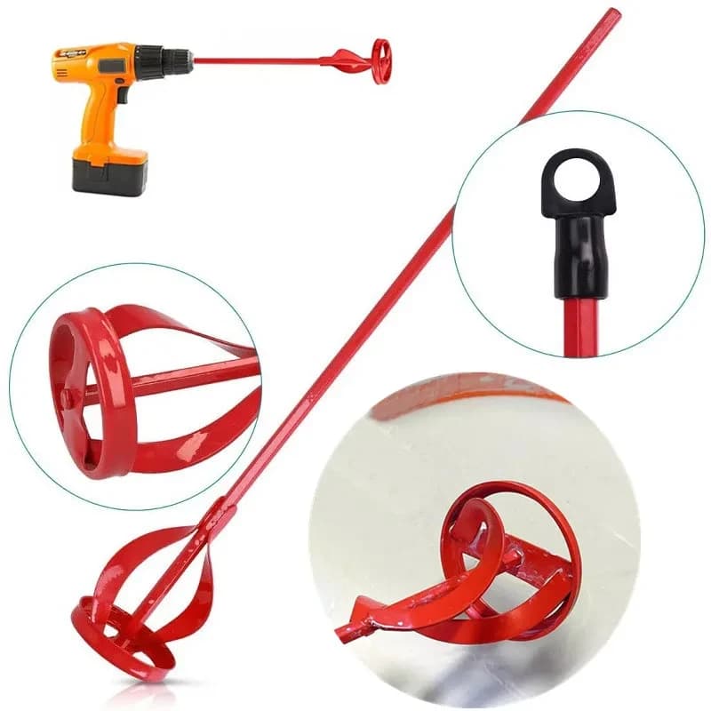 Asta di miscelazione per miscelatore di vernice per gesso con albero esagonale per trapano elettrico, agitatore per costruzione, mastice, cemento, malta per stuccatura
