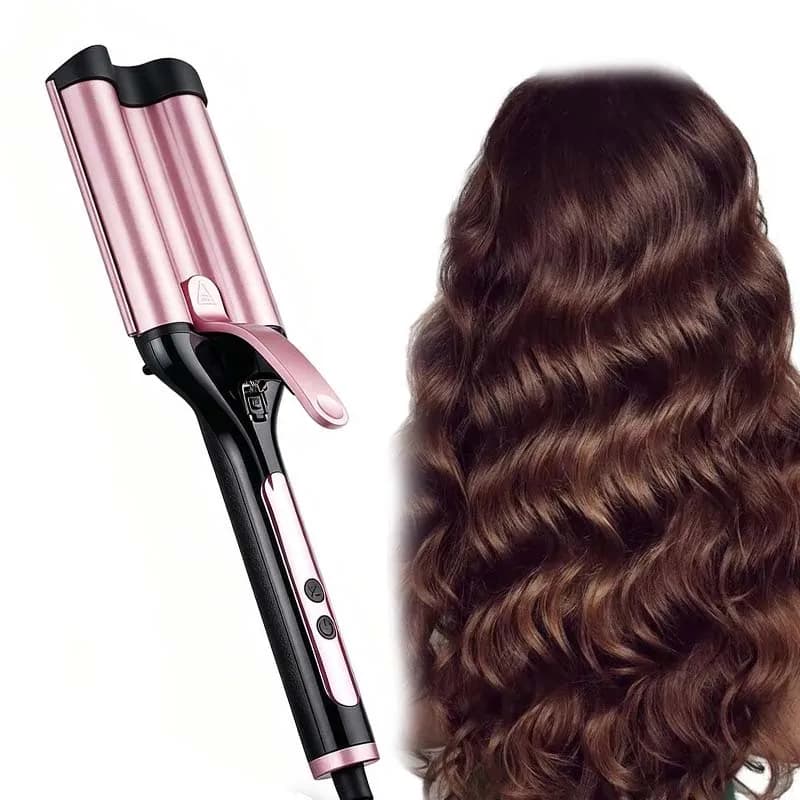 Salon-Quality Triple Barrel Curling Iron Ceramic Hair Curler Fast Heating for Smooth Waves Professional Hair Styling Tool