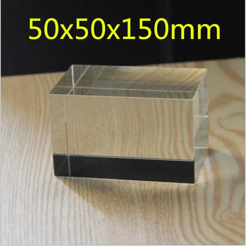50x50x150mm K9 Crystal Cube Paperweight Blank High Quality Clear Square Glass Block for 3D Laser Engraving DIY Home Decor Gift