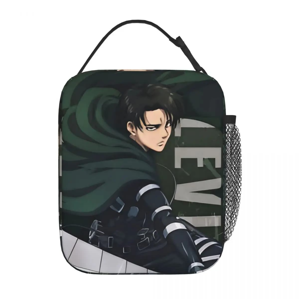 Levi Ackerman AOT Manga Insulated Lunch Bags Large Lunch Container Thermal Bag Tote Lunch Box College Outdoor Bento Pouch