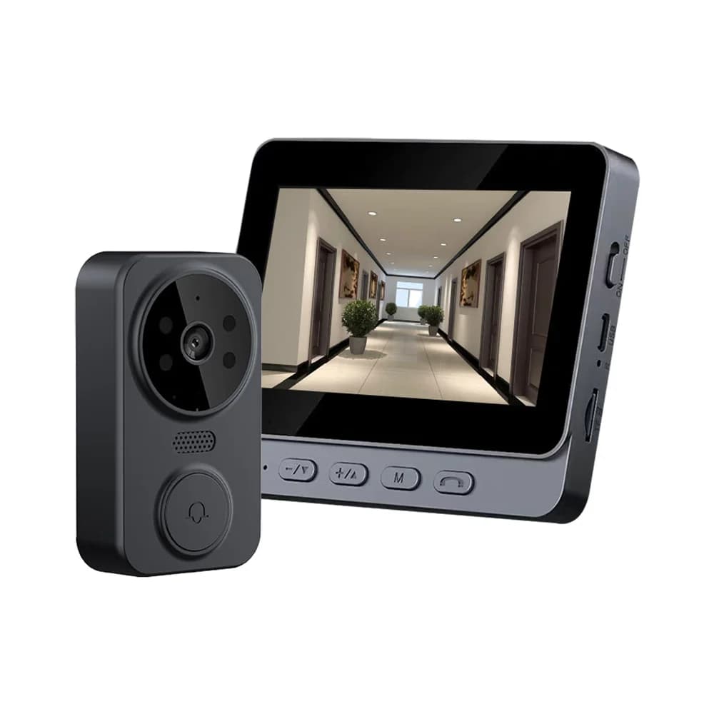 Campanello citofono visivo wireless con schermo IPS da 4,3 pollici 2.4G con schermo Campanello per monitoraggio video wireless intelligente ad alta definizione