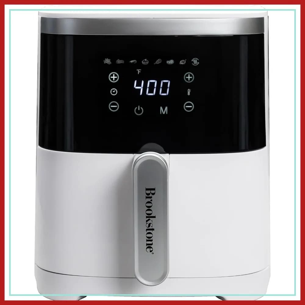 Friggitrice ad Aria da 4,5 Qt 1300W con Display LED, 8 Programmi Preimpostati, Cottura Sana Senza Olio