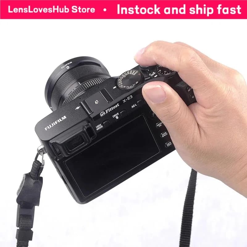 Fujifilm X-E Camera Ergonomics Grip, CNC Aluminum Powder Support, Hot Shoe Safe Lock, Street/Travel Ergonomic Design