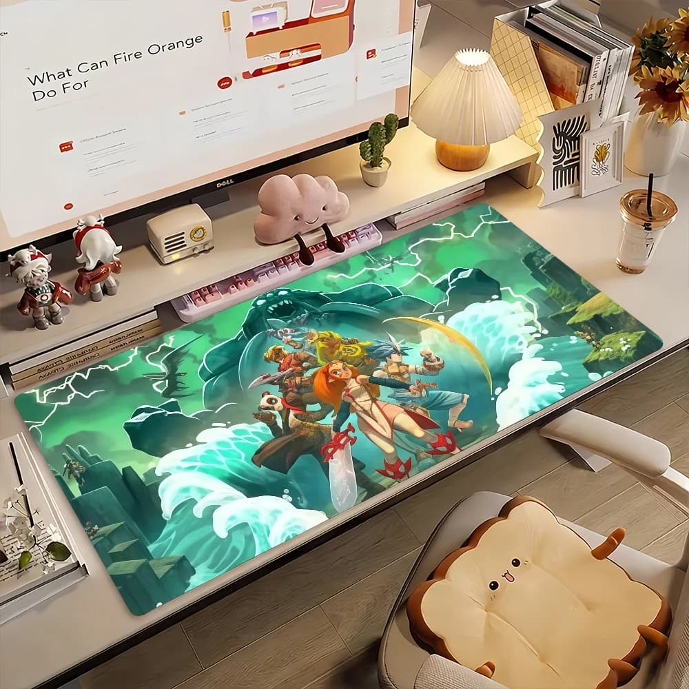 Tappetino per mouse Game D-DOFUS, tappetino per computer in gomma antiscivolo, decorazione per gamer, tappetino da scrivania per laptop, ufficio, grande
