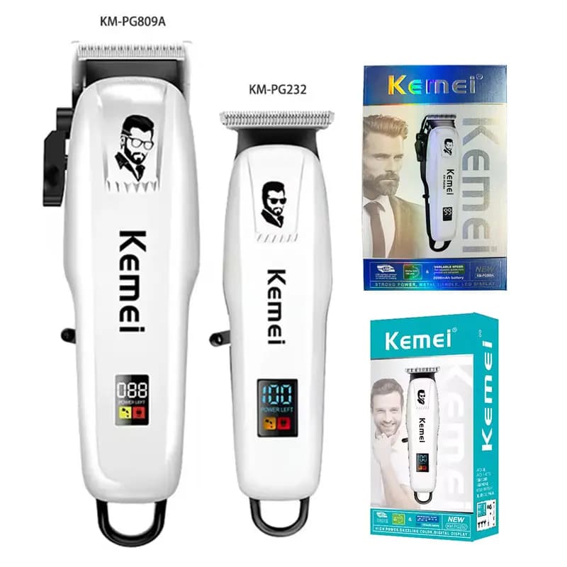 Kemei Professional Haircut Rechargeable for Men, Personal Care Kit, Electric Rulebar KM-PG809A KM-PG232