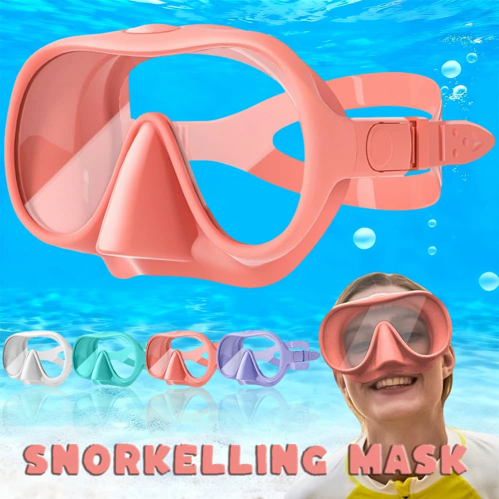 Snorkeling Mask Anti-fog Silicone Sealing High Definition Liquid Silicone Lens Tempered Glass Mask Apnea Beach Surfing Equipment for Adults