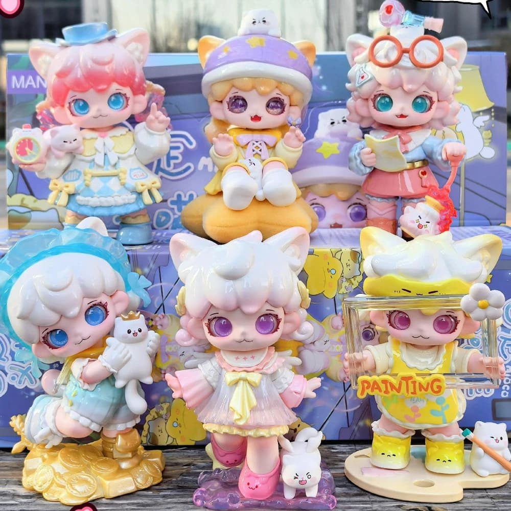 Mioco Un Gatto proprio Stile di Vita Serise Cieco Scatola Simpatico Cartone Animato Anime Figura Bambole Mistery Box Raccogliere Sorpresa Kawaii Decor Giocattoli Regali