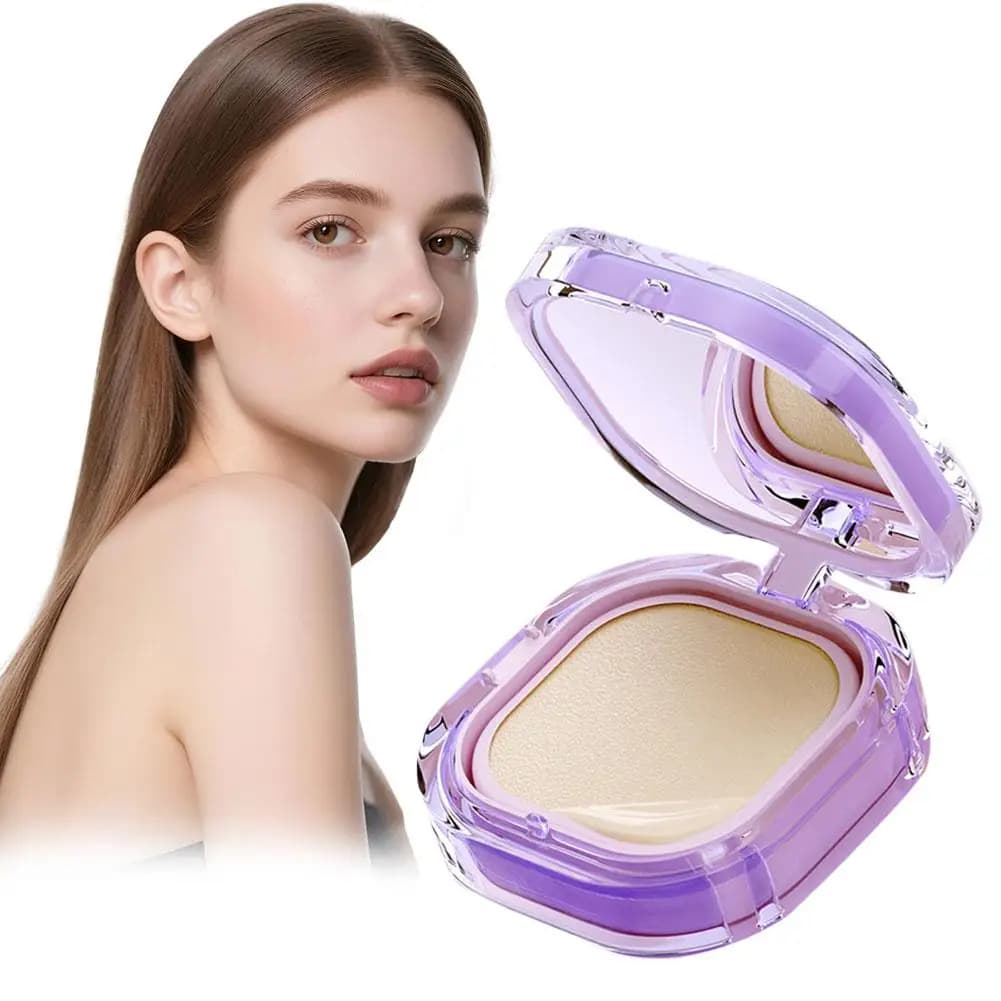 Fondotinta liquido Purple Girl con cuscino d'aria, CC Cream Face Lock Makeup, fondotinta waterproof a lunga tenuta per tutti i tipi di pelle