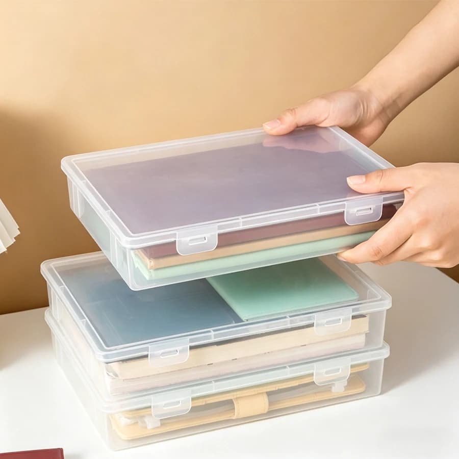 Scatola portaoggetti per l'identificazione, Scatola multifunzione per la casa, Porta certificati e documenti, Organizzatore per documenti domestici
