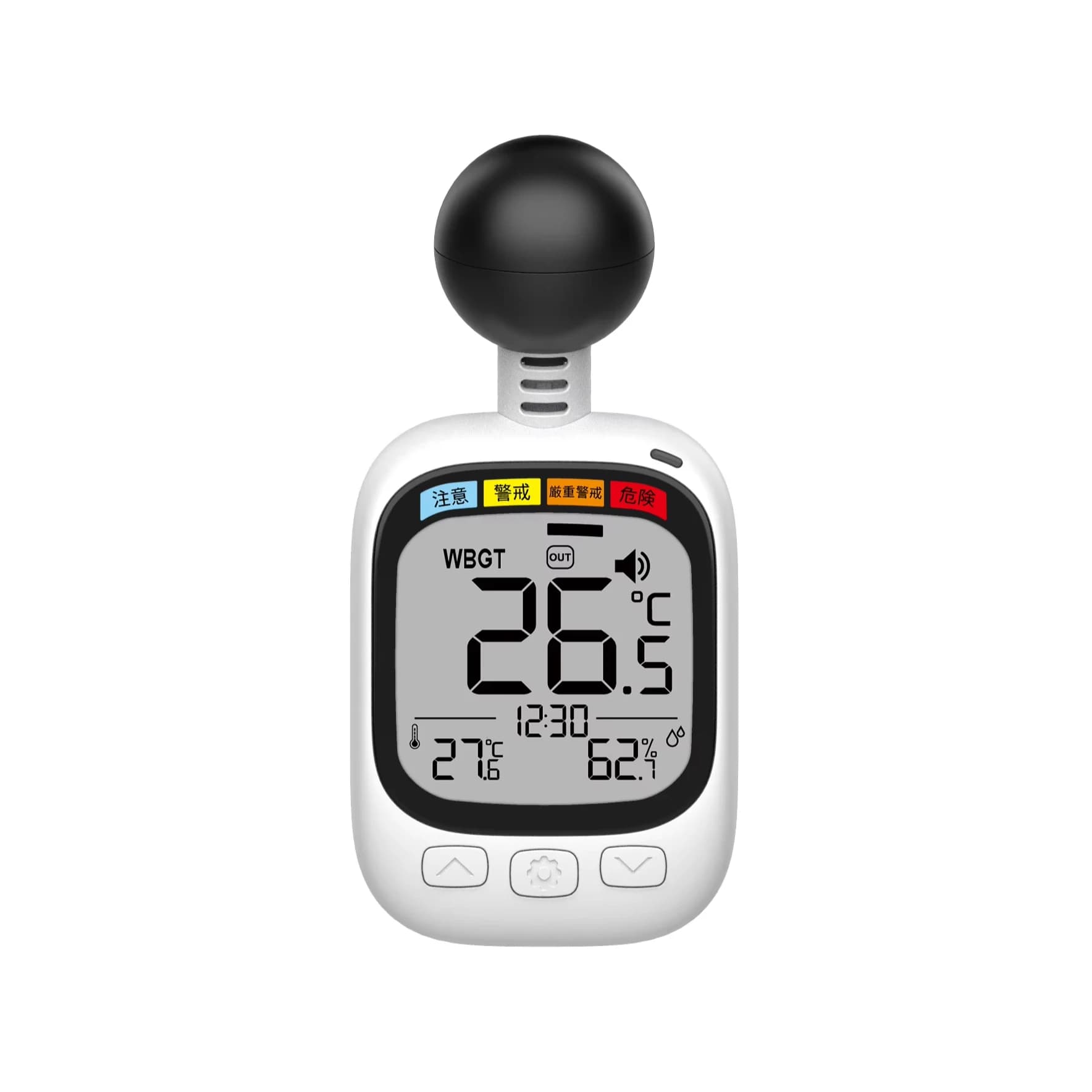 WBGT Temperature Humidiy Meter with Clock Digital Thermometer Wireless Hygrometer with Heat Index Thermometer