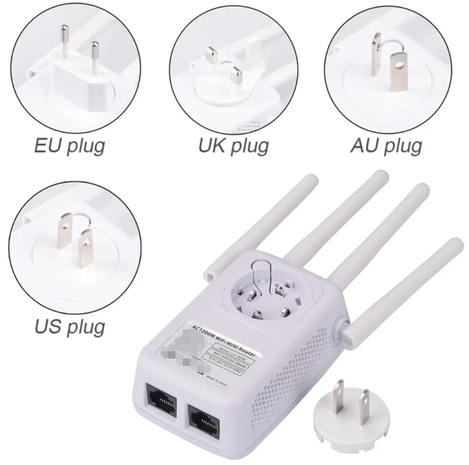 PIX-LINK Fix Bedroom WiFi Dead Zone AC05 1200Mbps Wall Penetration WiFi Extender for Smart TV Gaming Streaming AP/Repeater 2 Mod